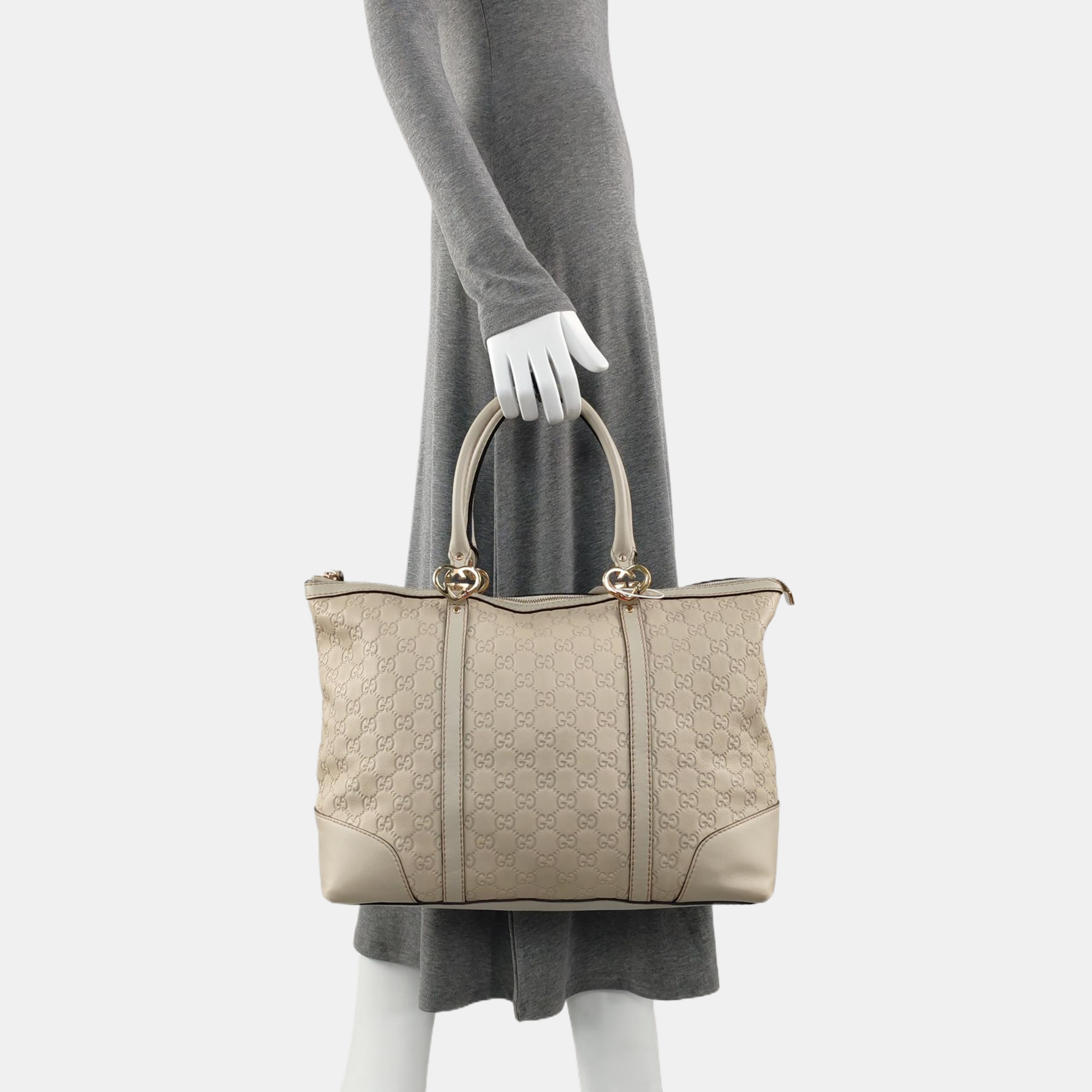 Lovely Medium Monogram Calfskin Beige