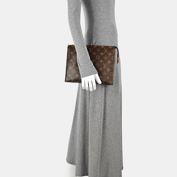 TOILET POCKET 26 Monogram Coated Canvas Brown