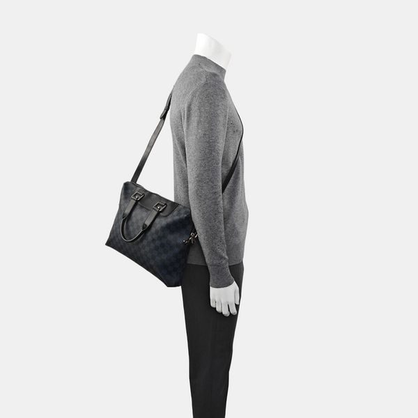 PORTE-DOCUMENTS Damier Coated Canvas Blue