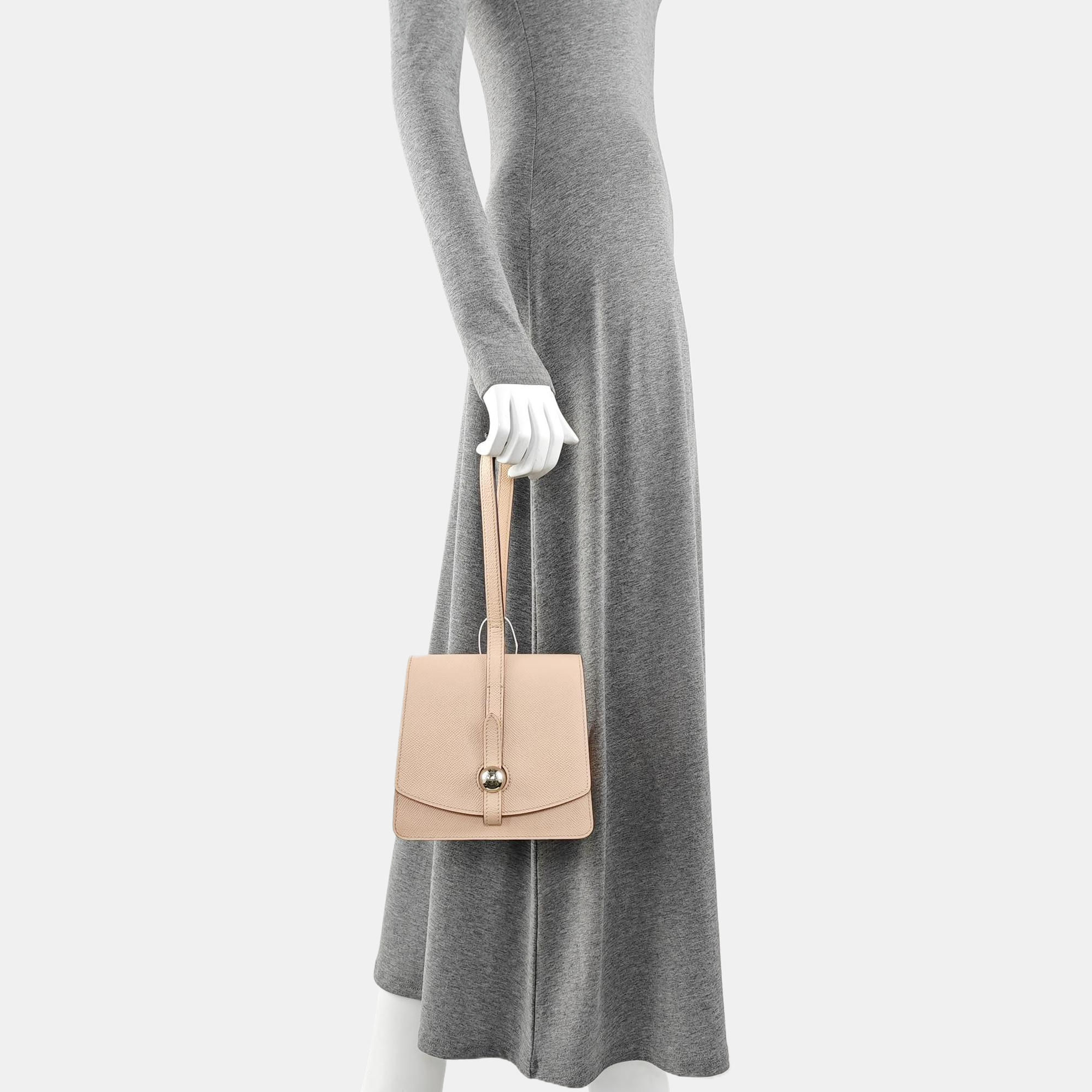 Calfskin Top Handle Bag Pink