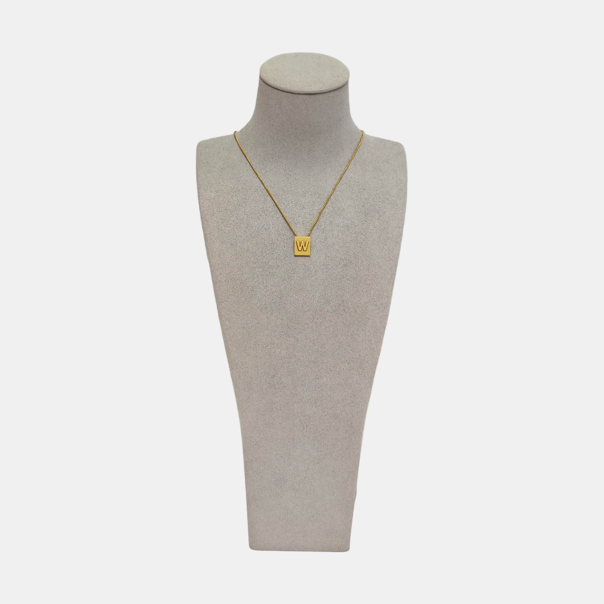 ALPHABET Brass Gold Necklace
