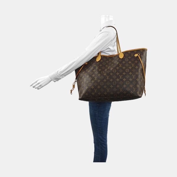 NEVERFULL GM Monogram Coated Canvas Brown