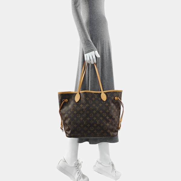 NEVERFULL MM Monogram Coated Canvas Brown