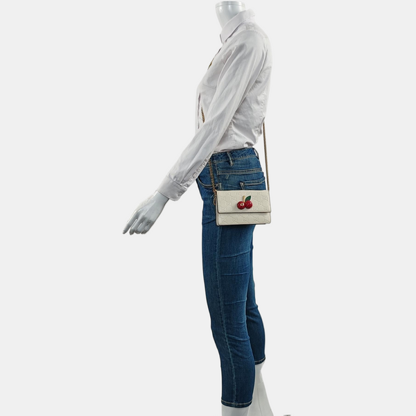 GG Supreme Mini Calfskin White