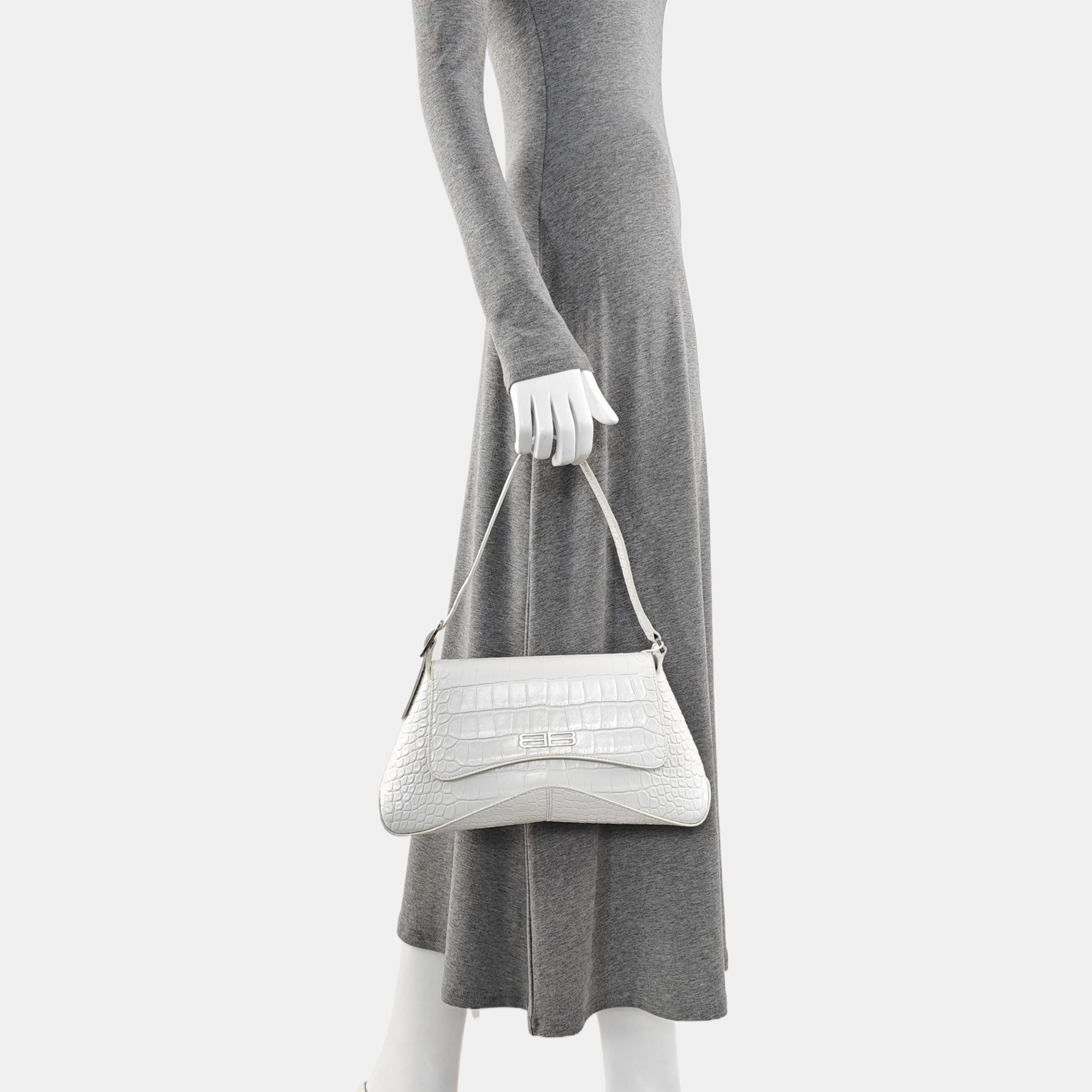 Calfskin Top Handle Bag White