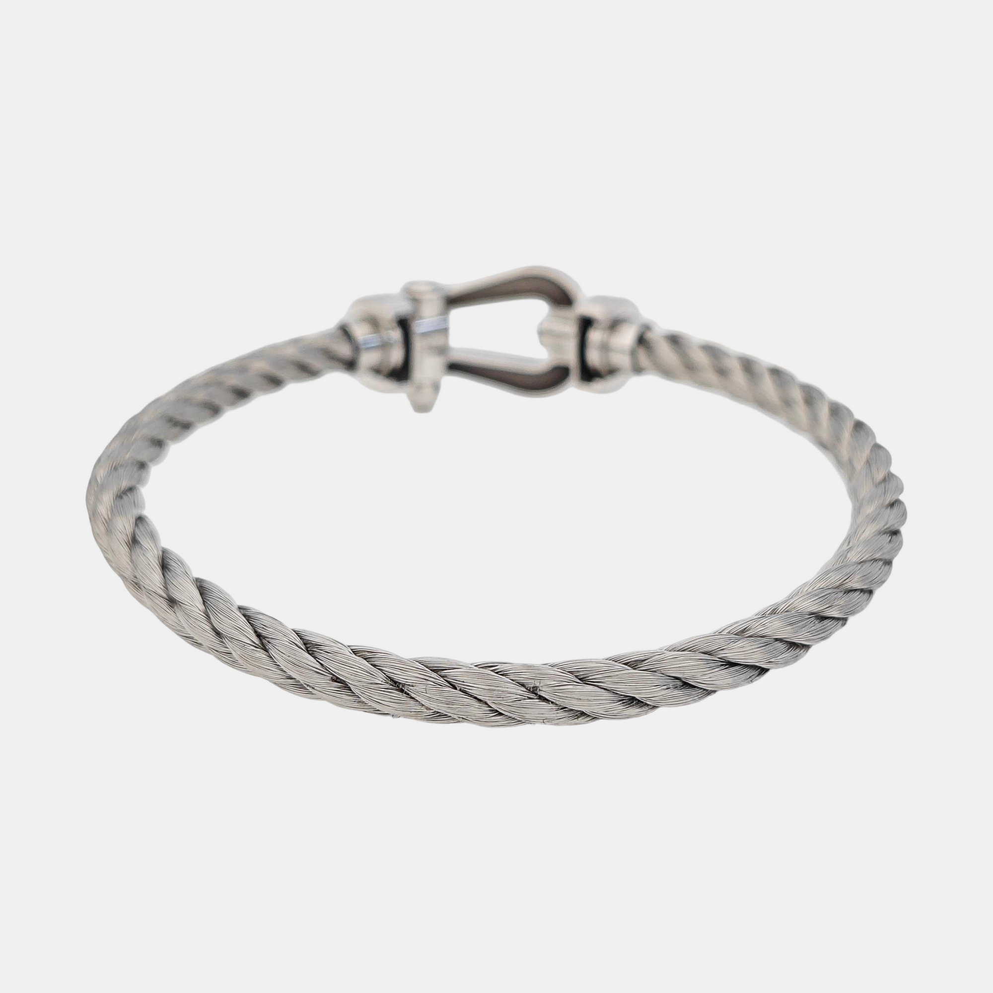 Force 10 18k White Gold Silver Bracelet