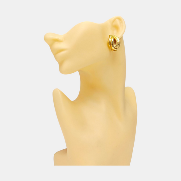 Metal Gold Clip On Earrings