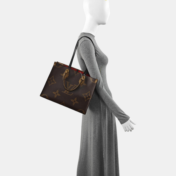 ONTHEGO MM Monogram Coated Canvas Brown