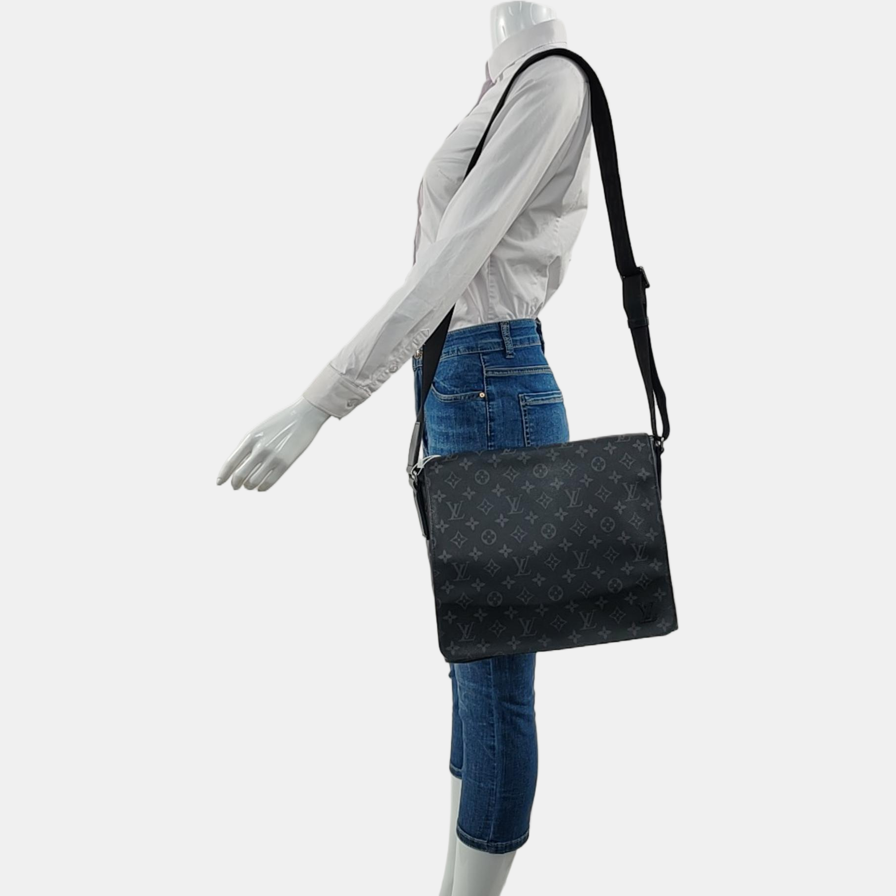 DISTRICT MM Damier Graphite Coated Canvas Black
