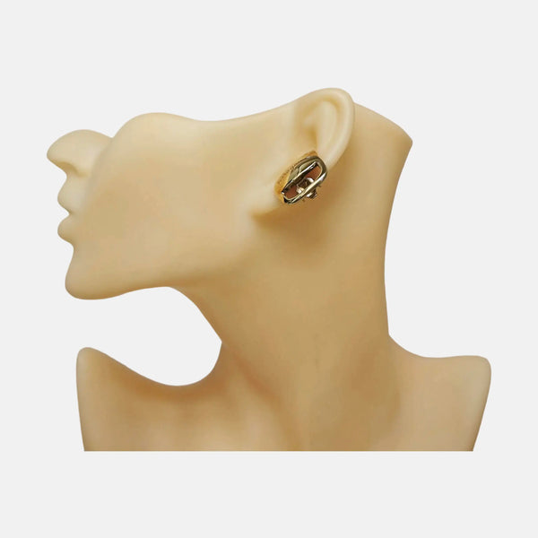 Metal Gold Clip On Earrings