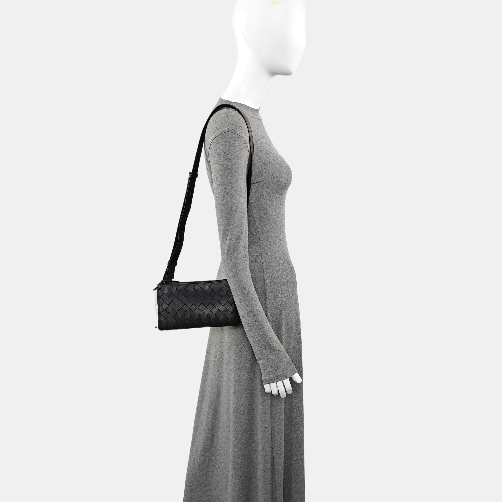 Calfskin Shoulder Bag Black
