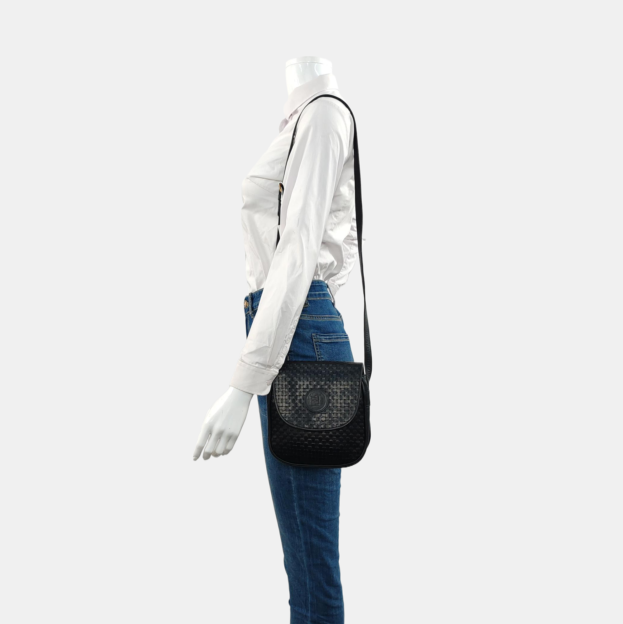 Calfskin Shoulder Bag Black
