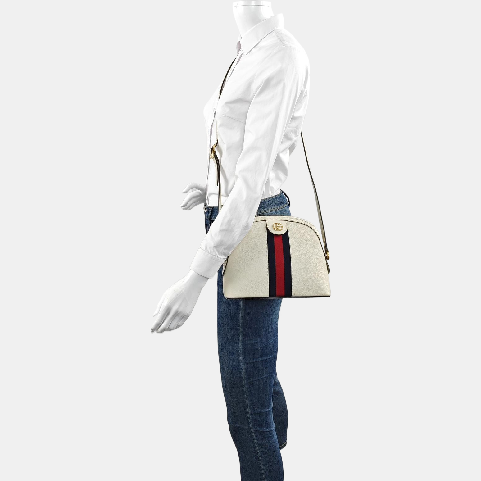 Ophidia Small Calfskin White