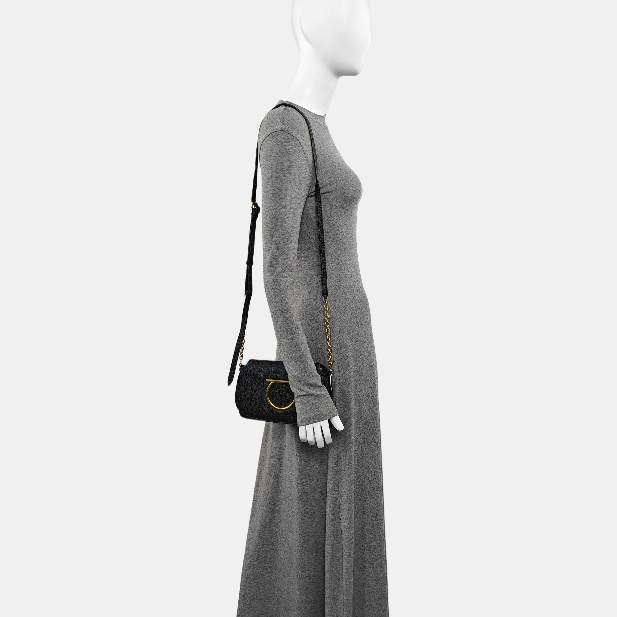 Gancini Calfskin Black