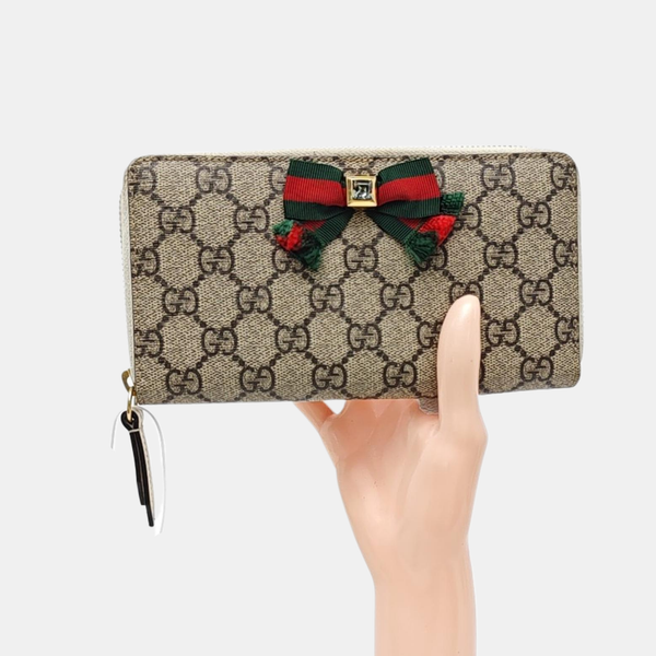 Monogram Coated Canvas Wallet Brown