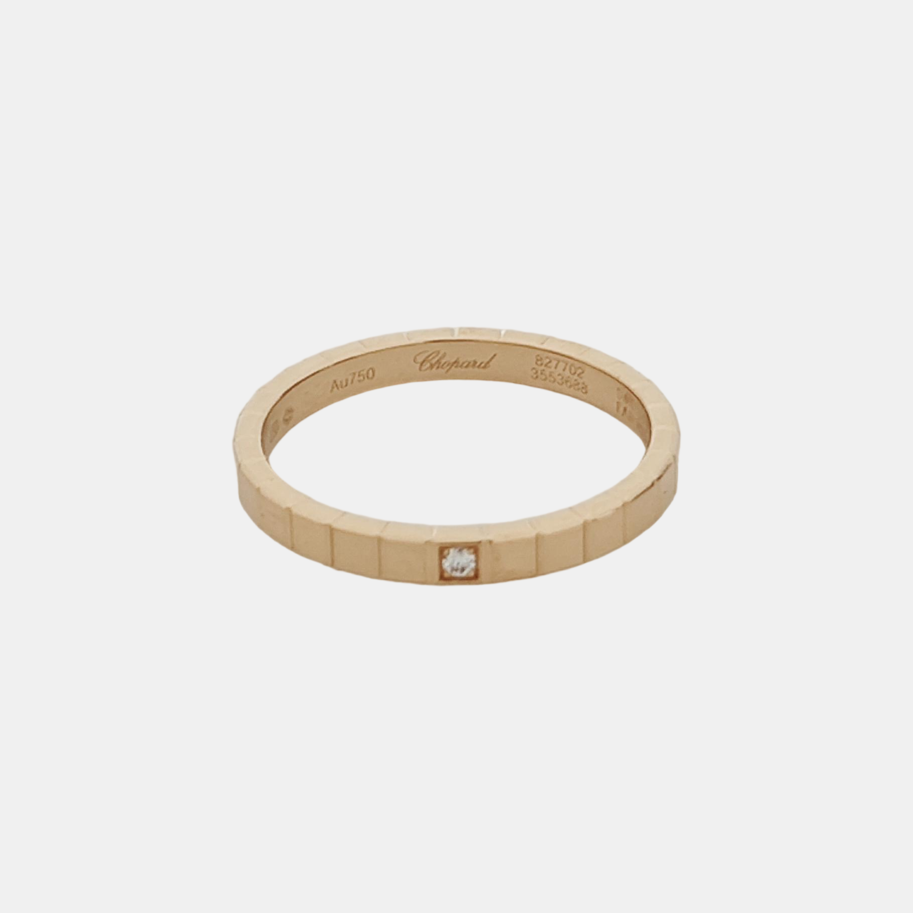 Ice Cube 18k Rose Gold Ring EU 53