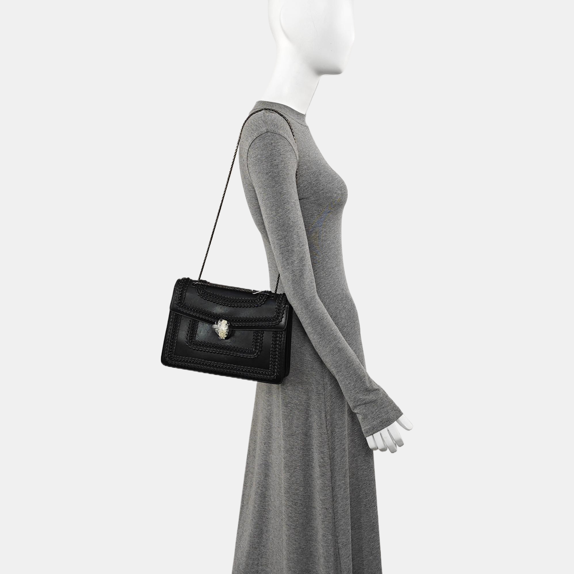 SERPENTI FOREVER Medium Calfskin Black