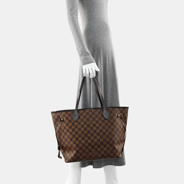 NEVERFULL MM Damier Ebene Coated Canvas Brown