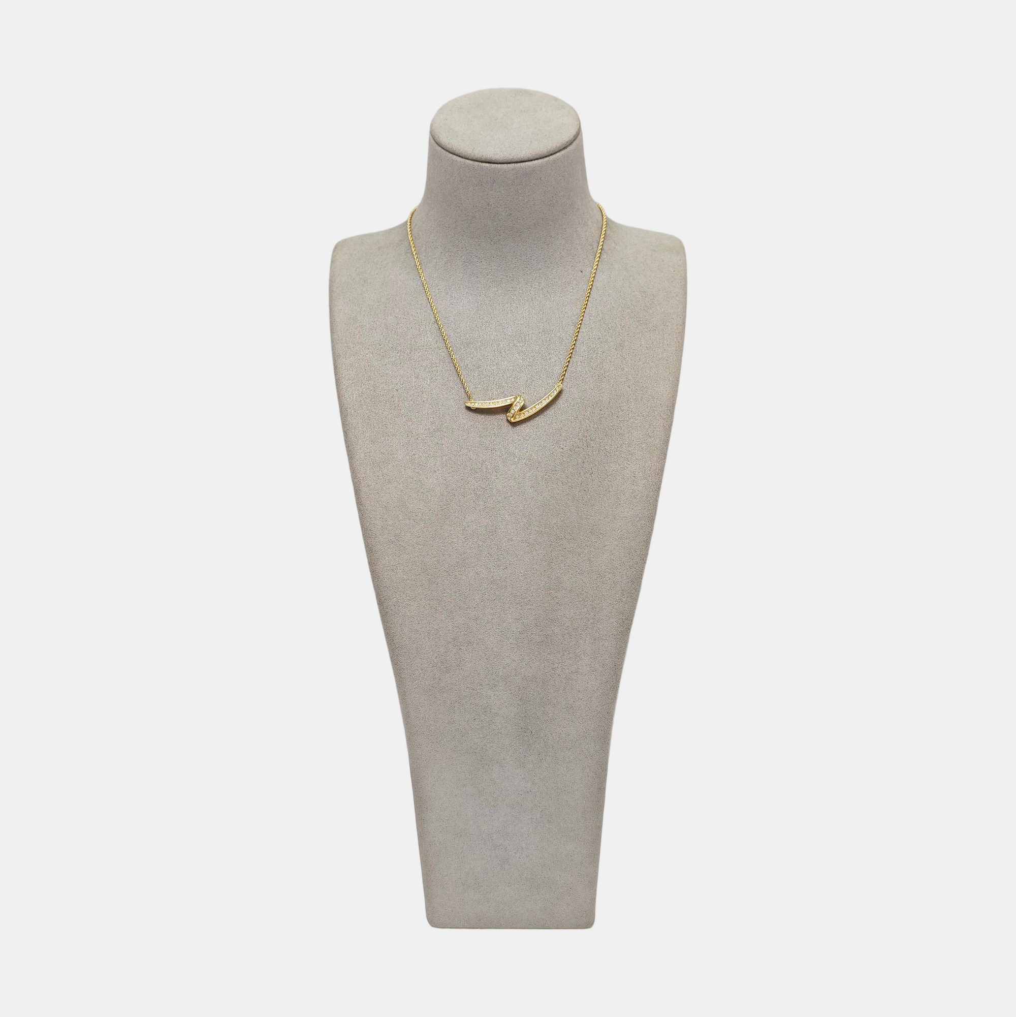 Twist Round Metal Gold Necklace