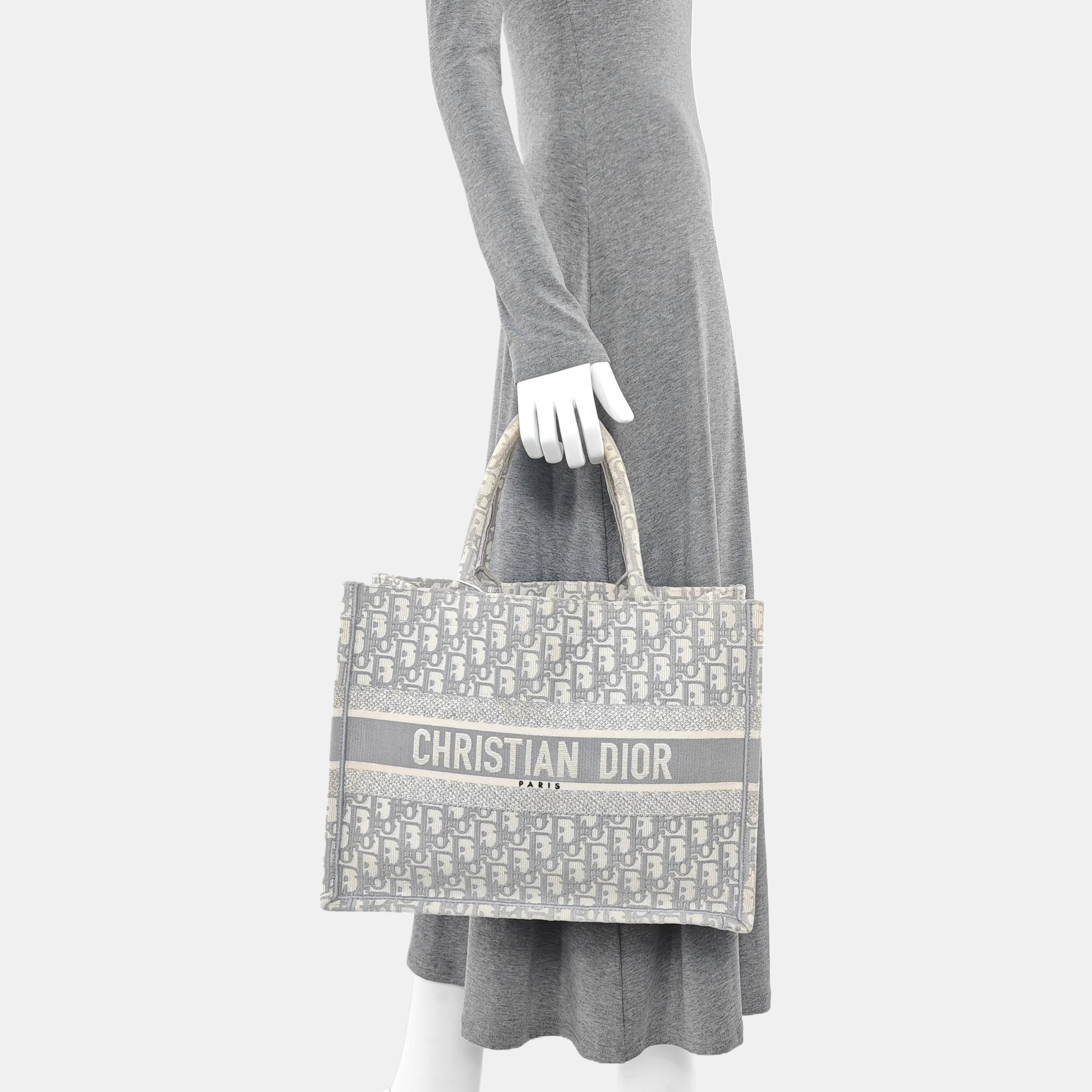 Book Tote Medium Oblique Canvas Gray