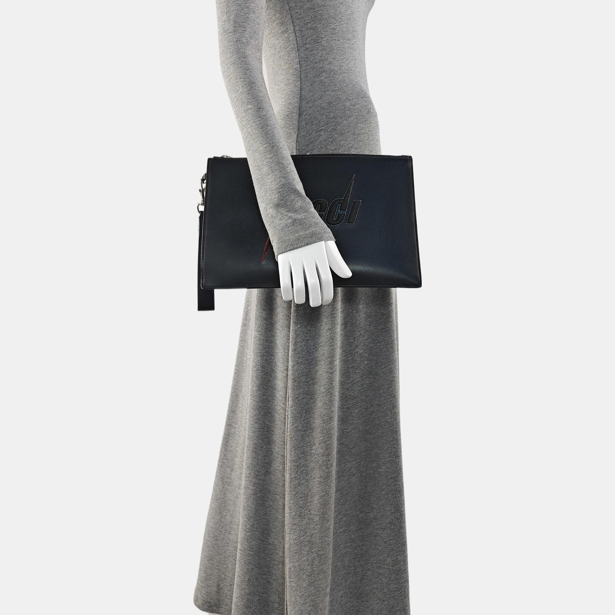 Calfskin Clutch Black