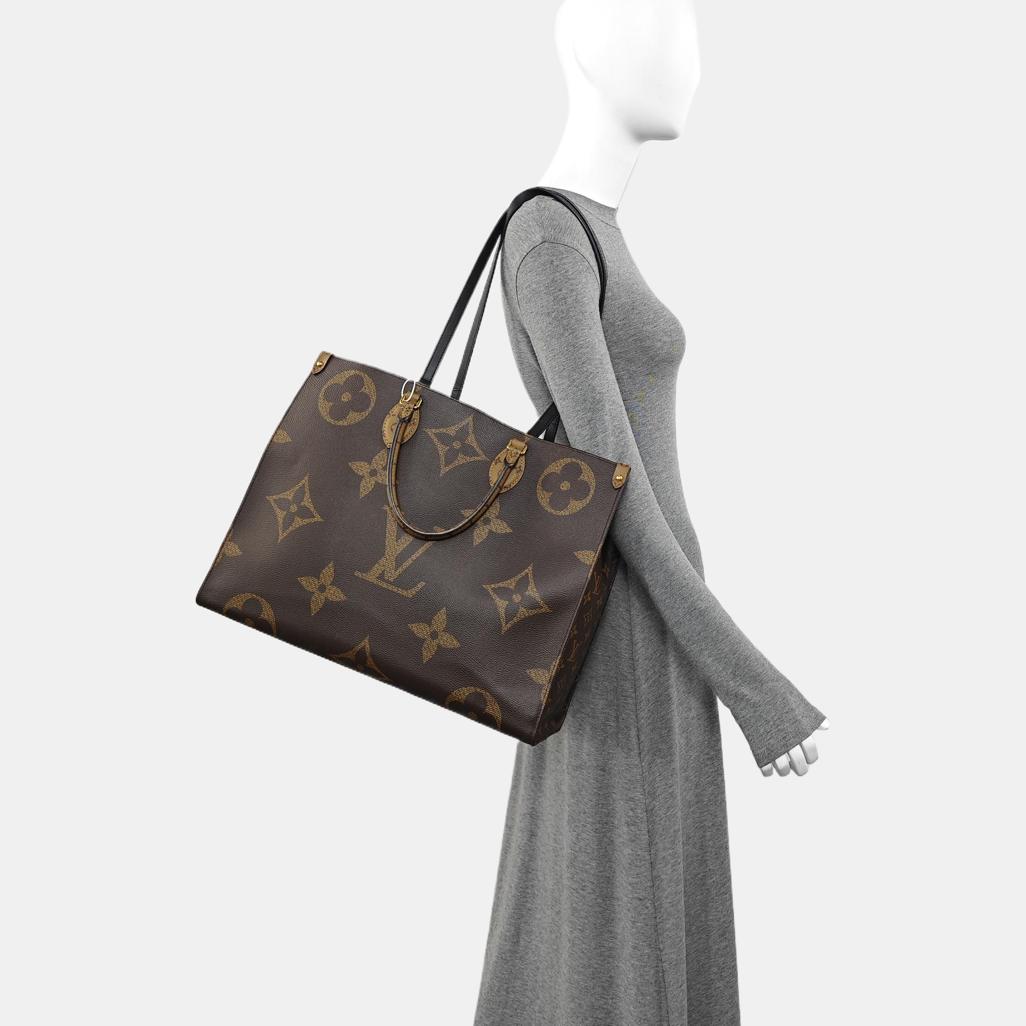 ONTHEGO GM Monogram Coated Canvas Brown