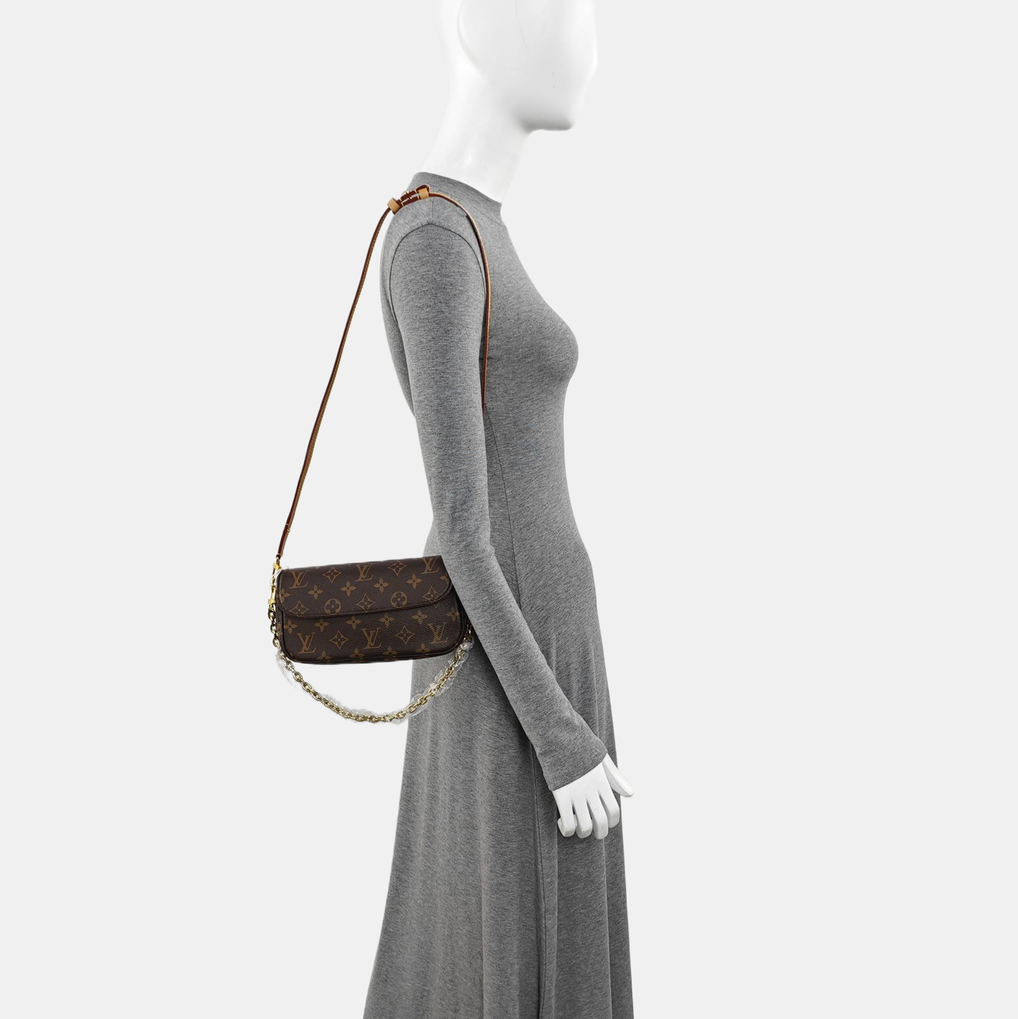 IVY Monogram Coated Canvas Brown