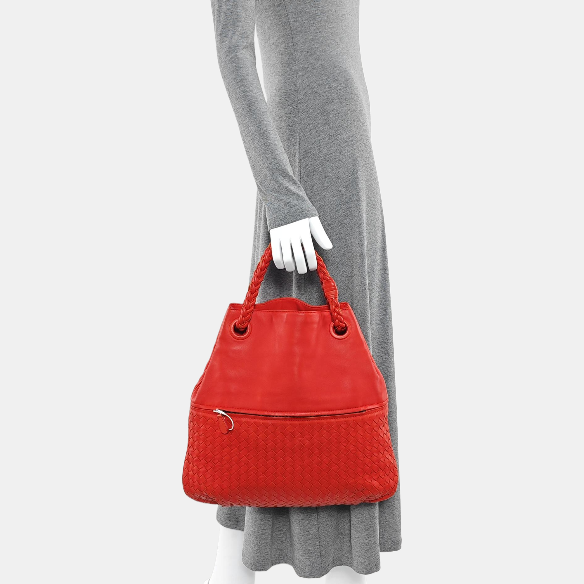 Lambskin Tote Bag Red