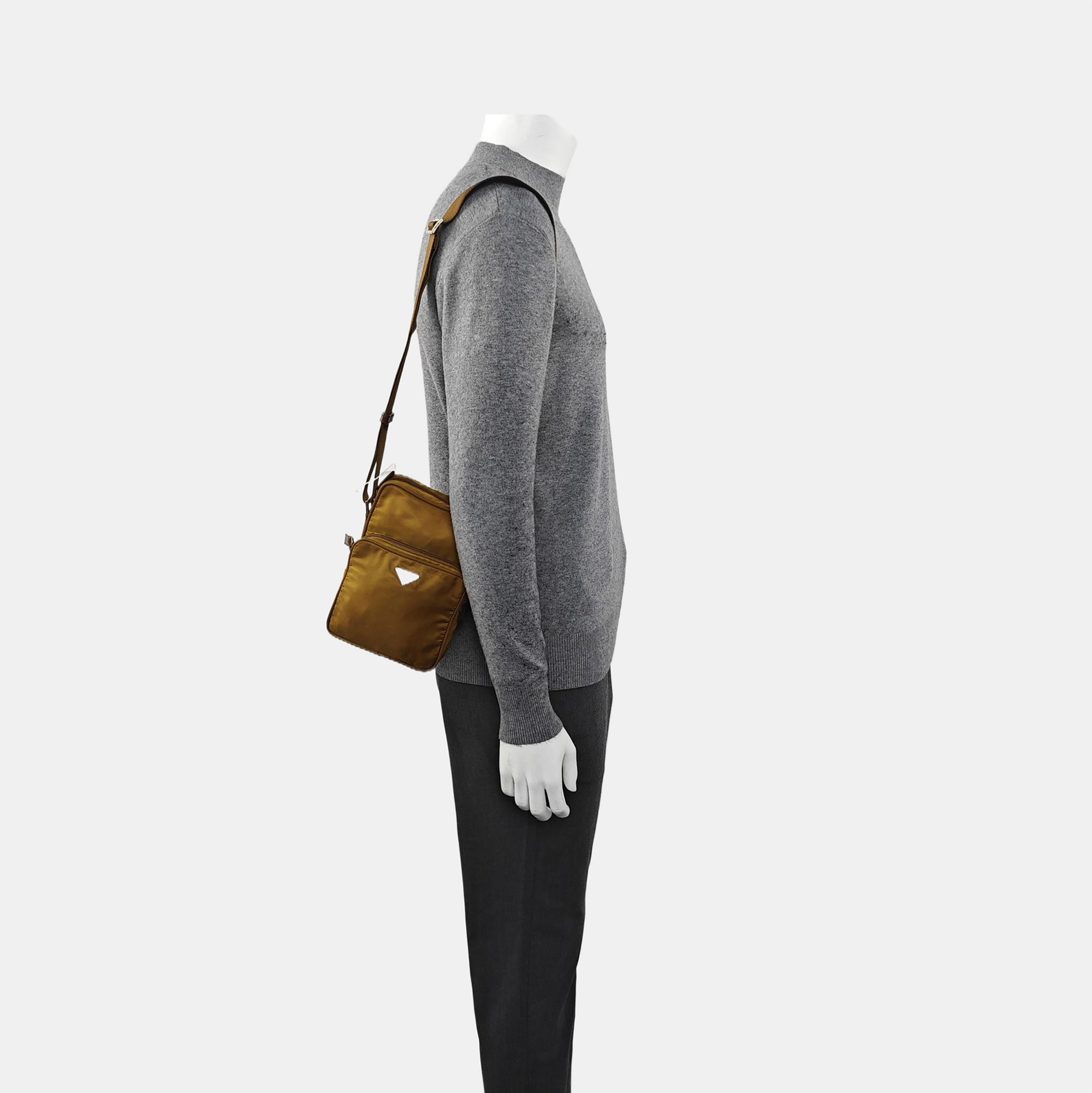 Nylon Crossbody Bag Nylon Brown