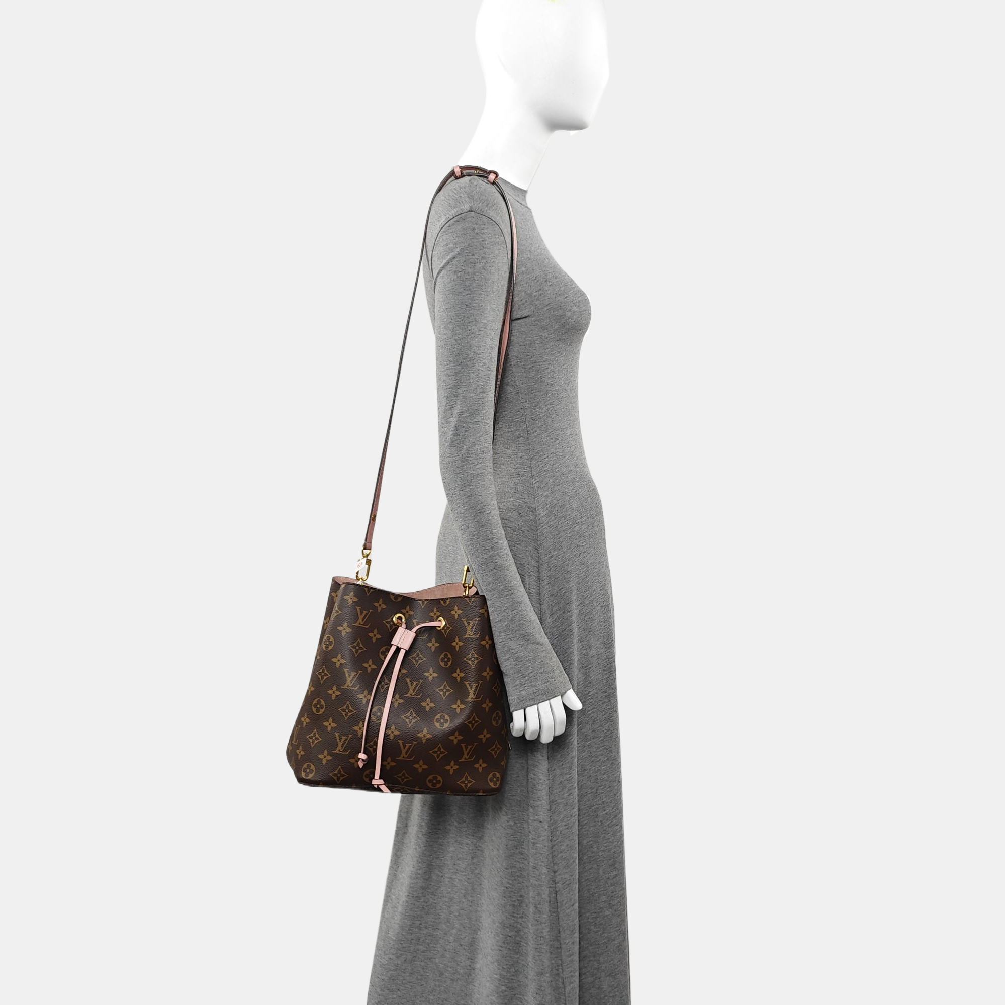 NÉONOÉ MM Monogram Coated Canvas Brown