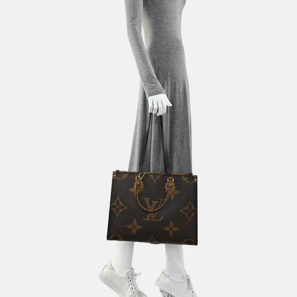 ONTHEGO MM Monogram Coated Canvas Brown
