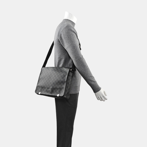 DISTRICT MM Damier Graphite Coated Canvas Gray