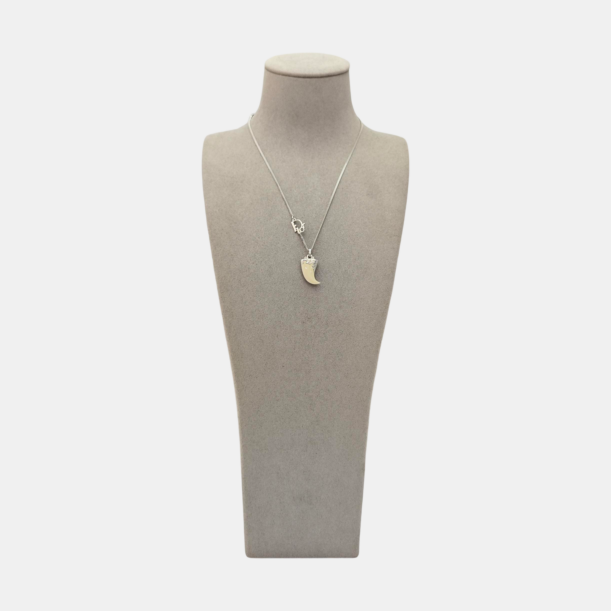 Dior Oblique Metal Silver Necklace