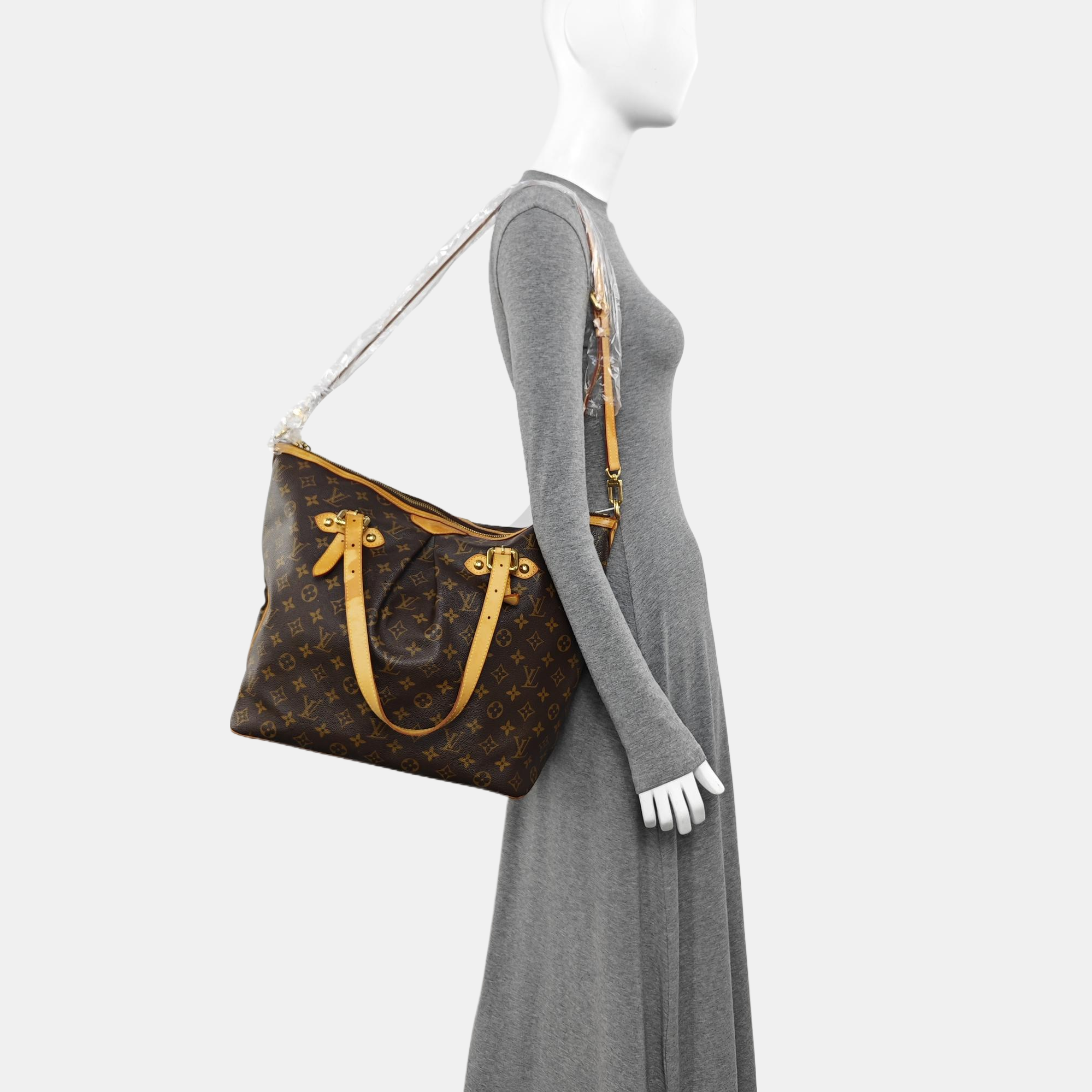 PALERMO GM Monogram Coated Canvas Brown