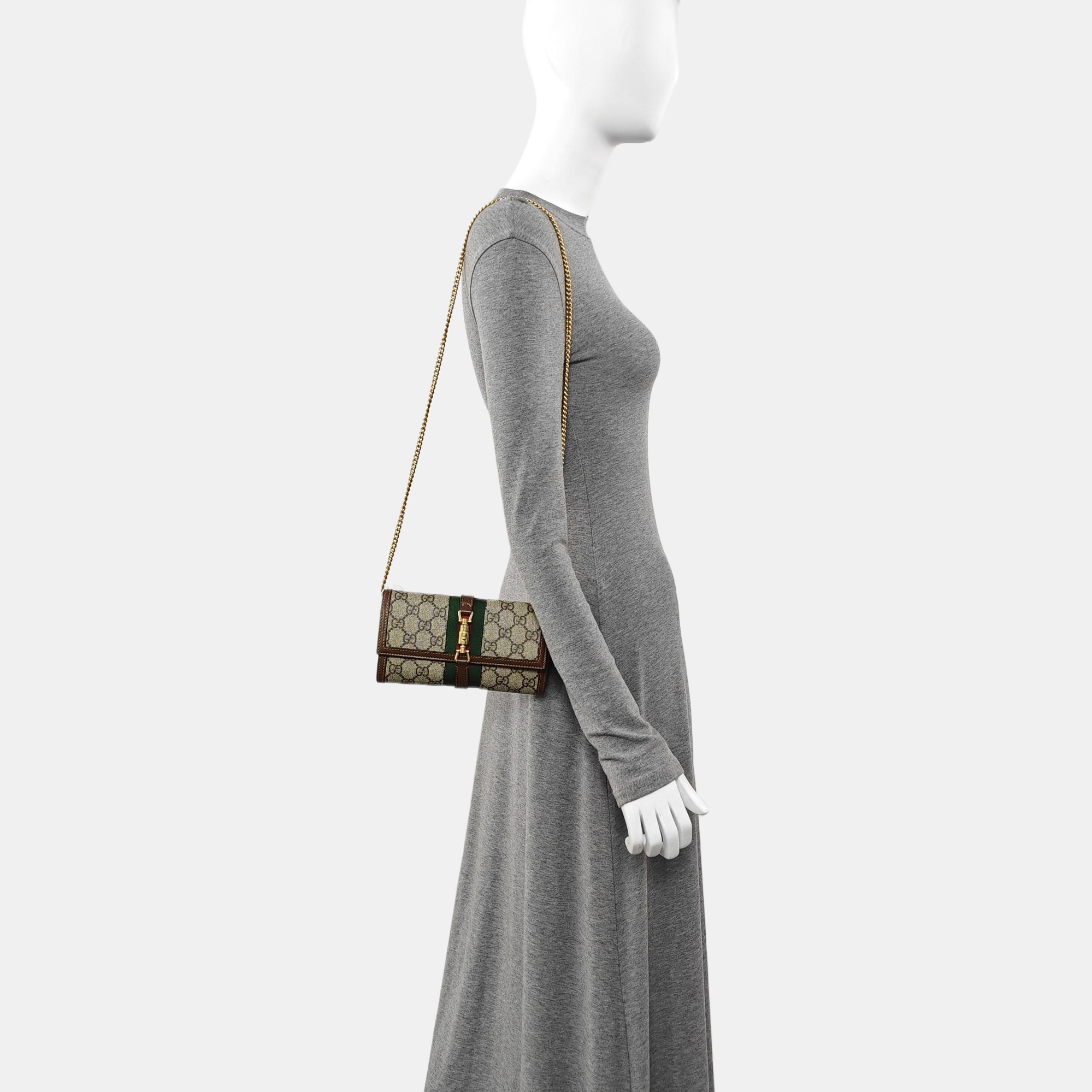 Authenticated pre-owned  Jackie 1961 Monogram Coated Canvas Beige - Shoulder Bag at Looply