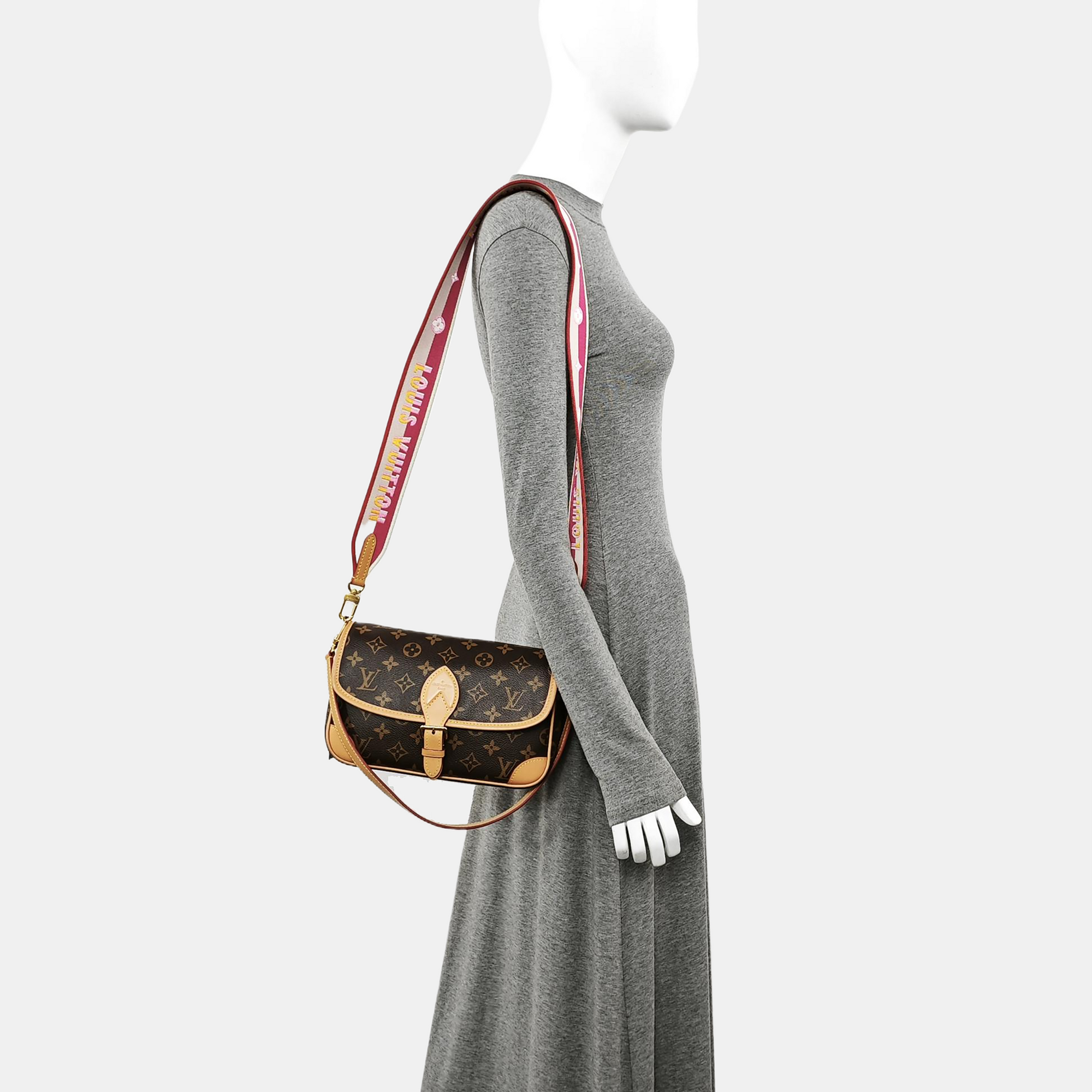 DIANE Monogram Coated Canvas Brown