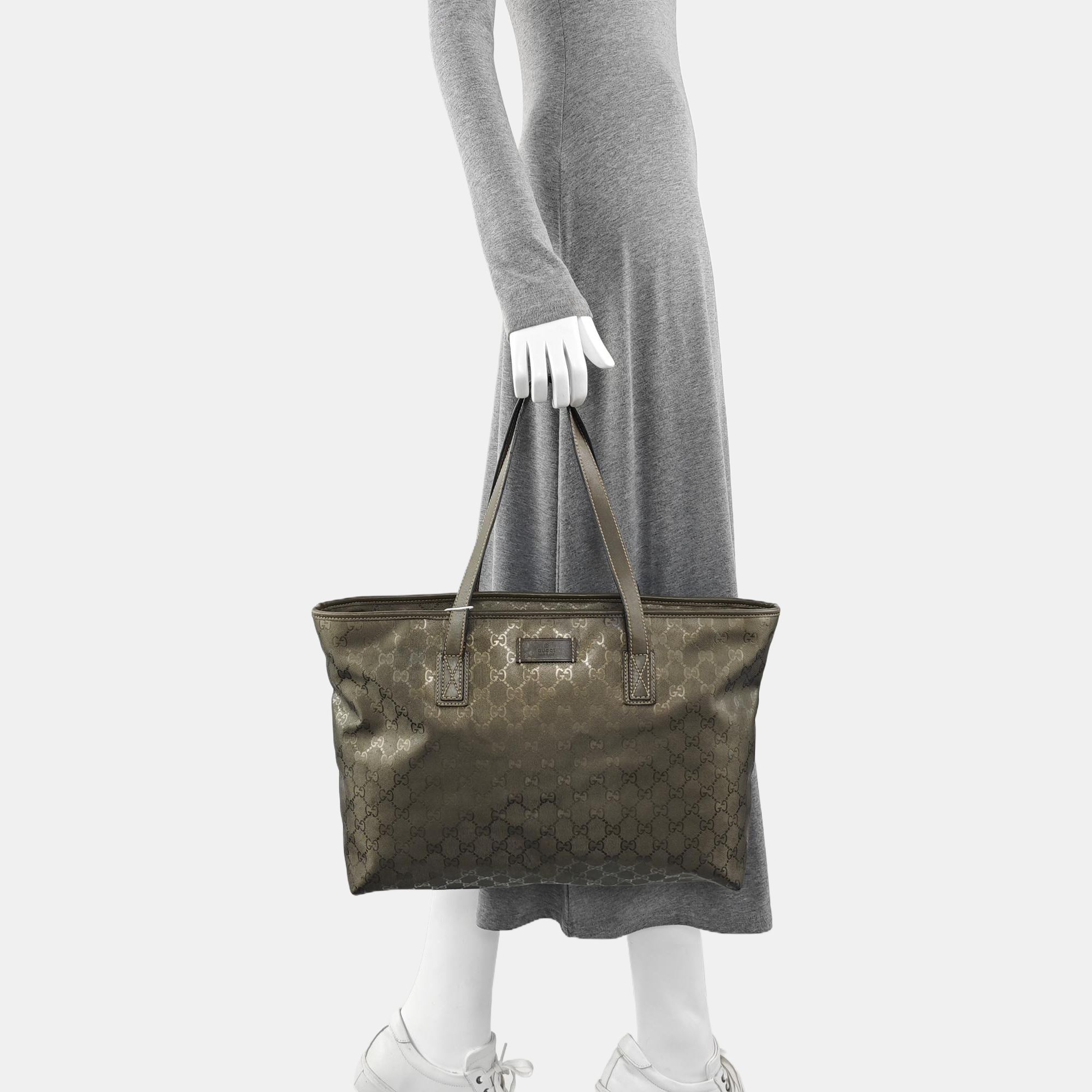 GG Imprime Monogram Coated Canvas Green