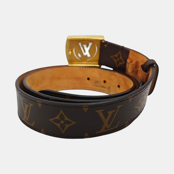 Coated Canvas Belt Brown