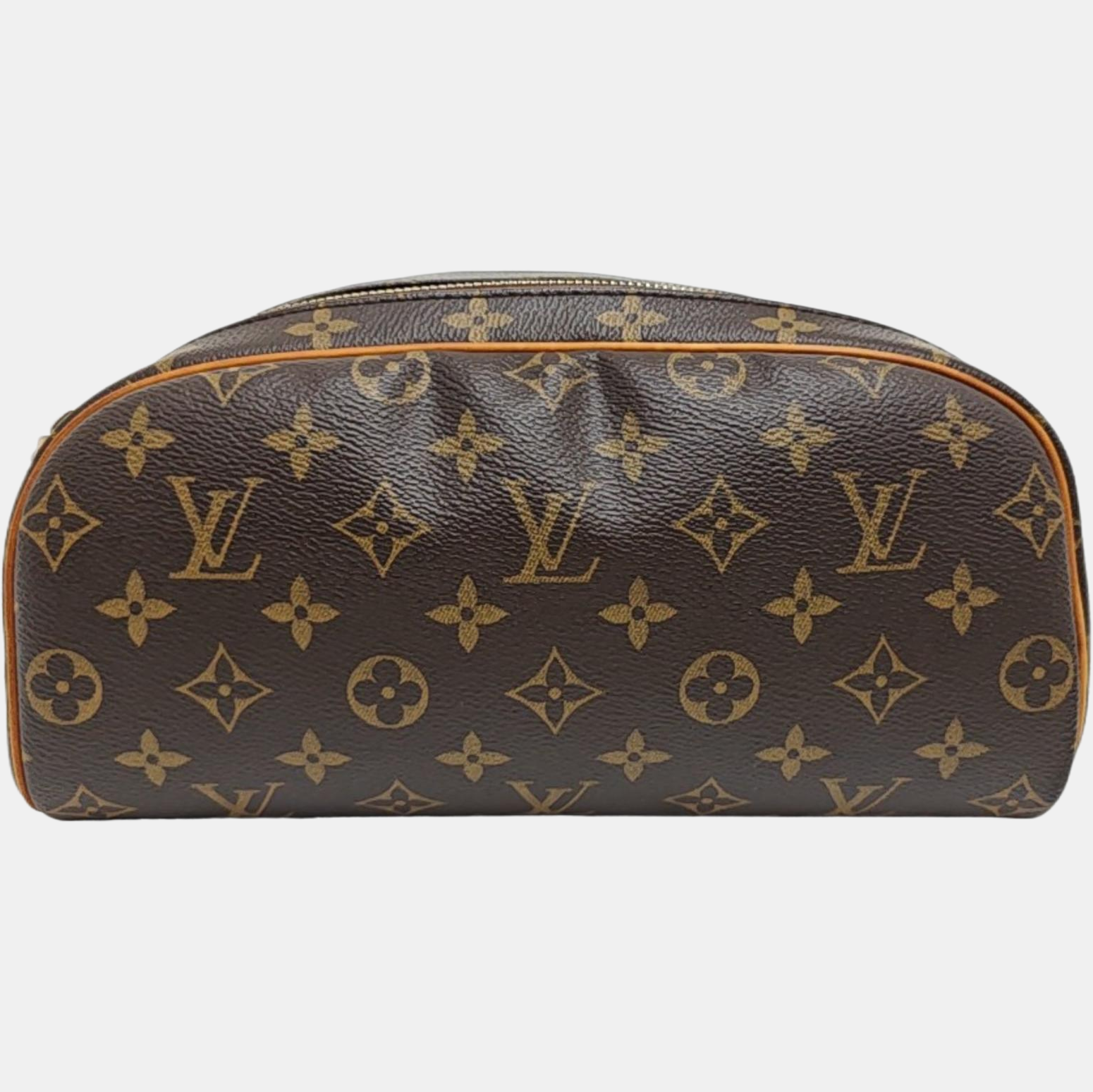 Monogram Coated Canvas Top Handle Bag Brown