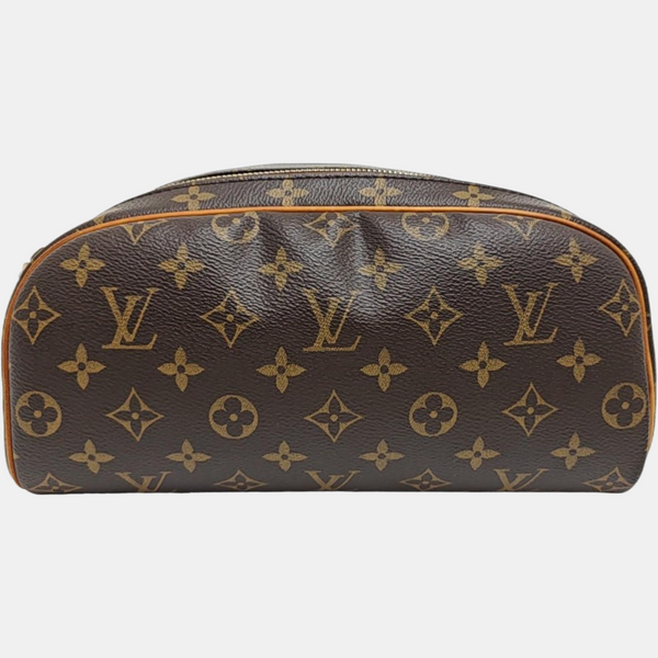 Monogram Coated Canvas Top Handle Bag Brown