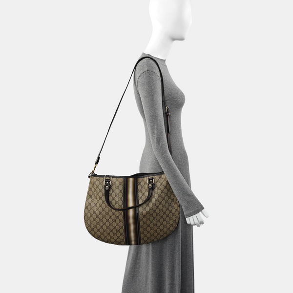 Monogram Coated Canvas Tote Bag Black