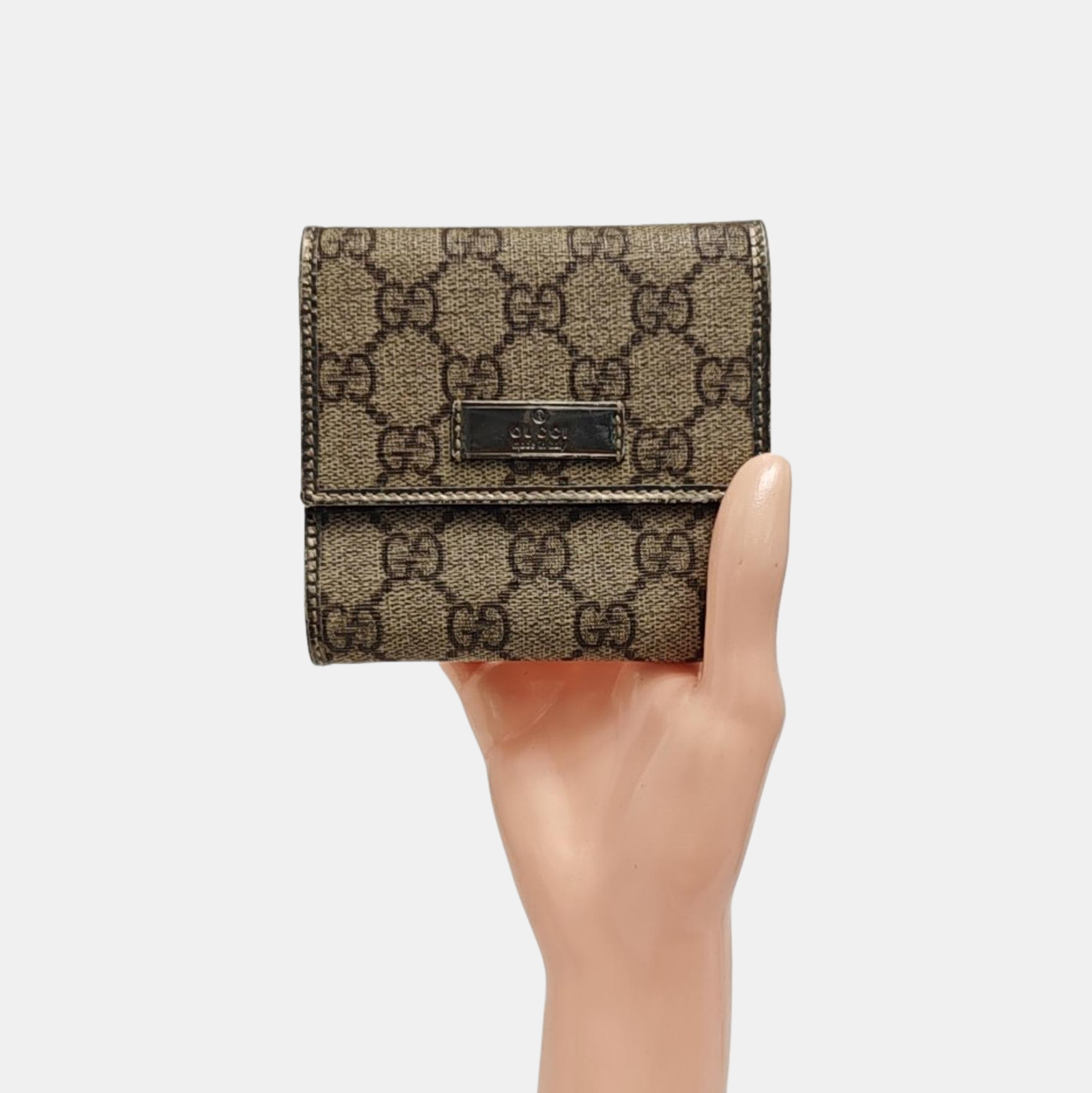 Monogram Coated Canvas Wallet Brown