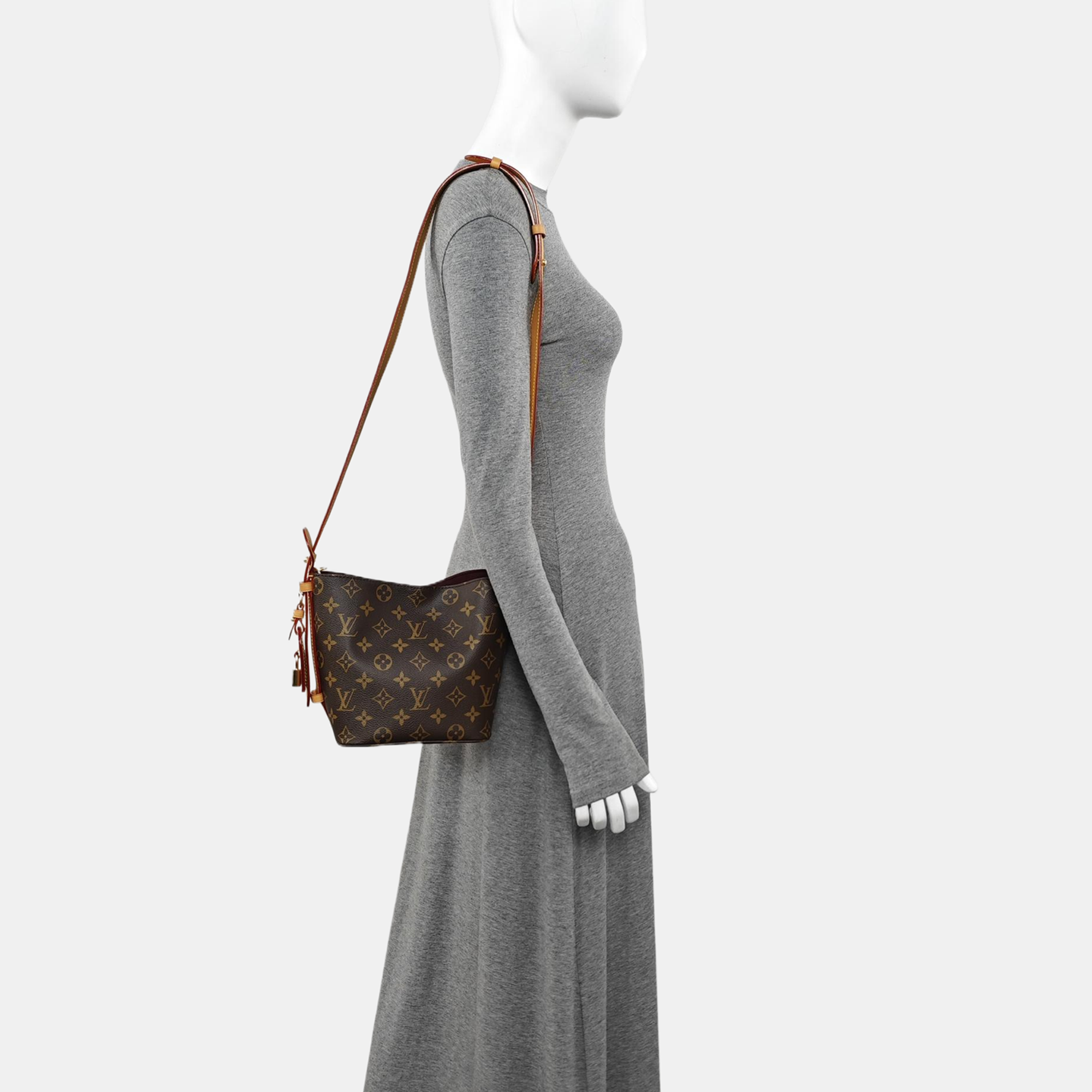 ALL IN BB Monogram Coated Canvas Brown