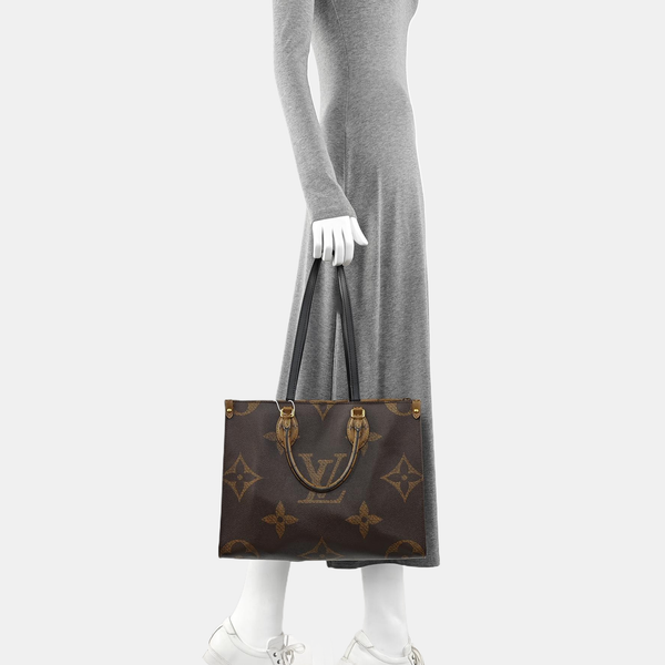 ONTHEGO MM Monogram Coated Canvas Brown