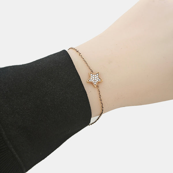 Synthetic Crystal Rose Gold Bracelet