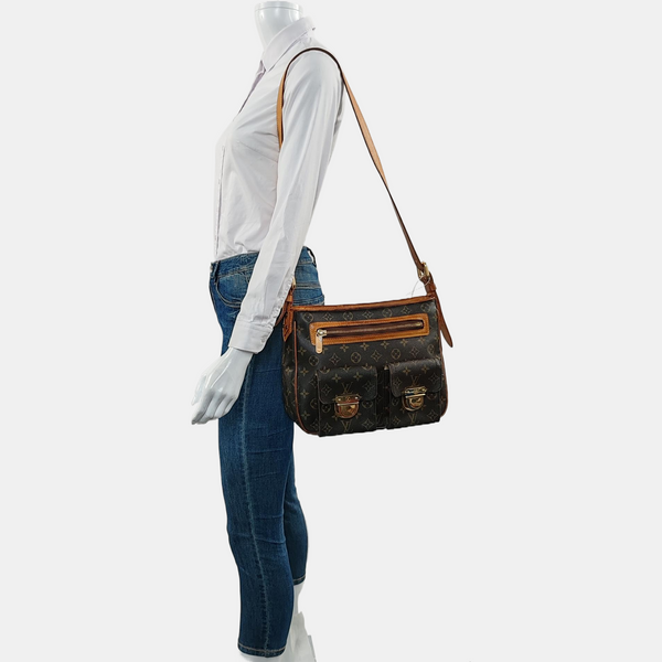 HUDSON MM Monogram Coated Canvas Brown