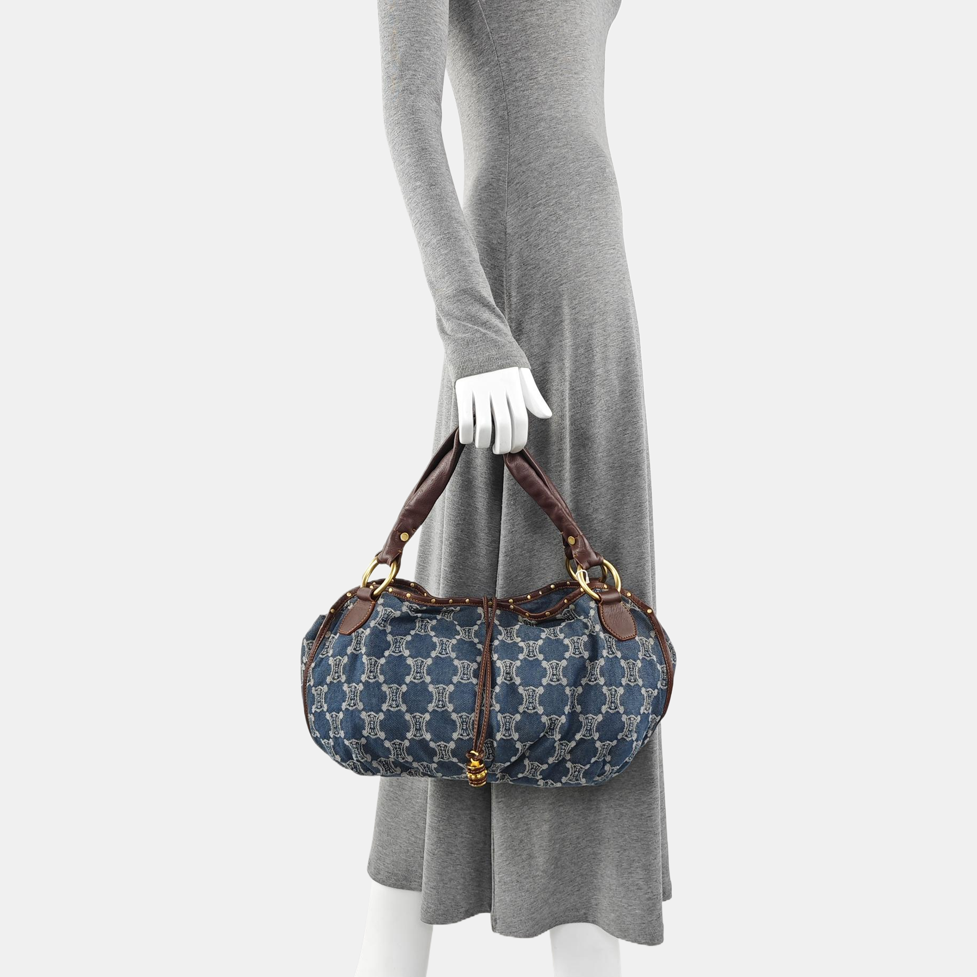 Canvas Top Handle Bag Blue