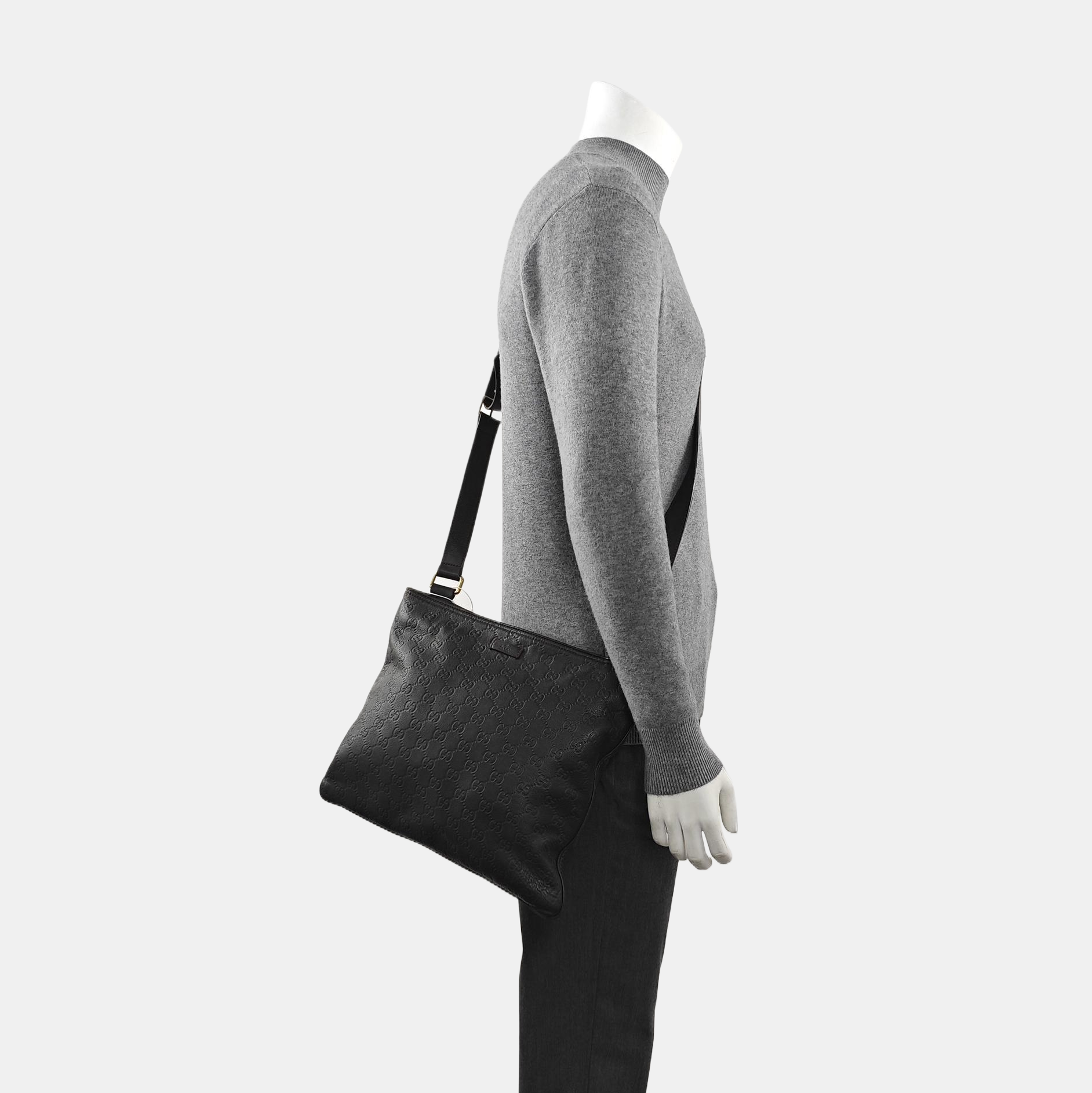 GG Imprime Monogram Calfskin Black