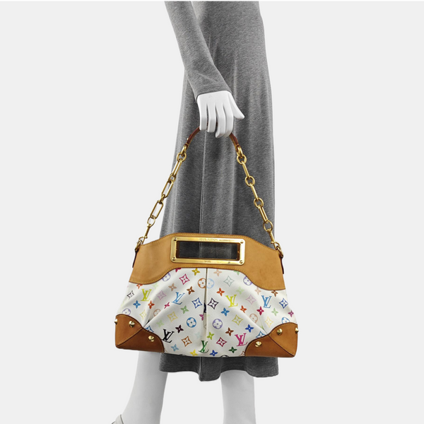 JUDY MM Monogram Coated Canvas White
