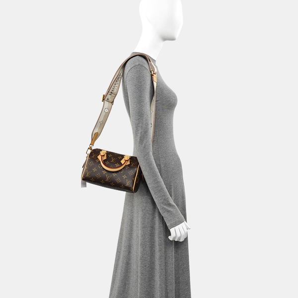 SPEEDY 20 Monogram Coated Canvas Brown